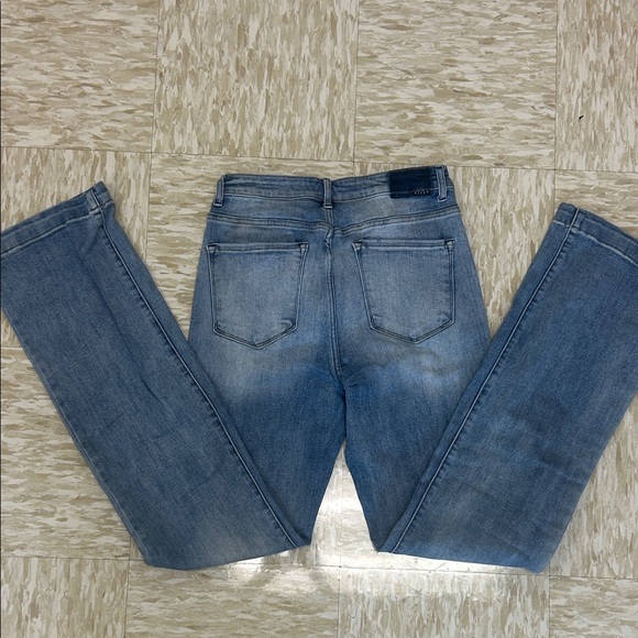 Women's Blue Straight Leg Jeans - Picture 4 of 5